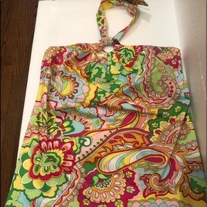 Melly M Sleeveless Top with removable tie around the neck! Size 8. EUC!